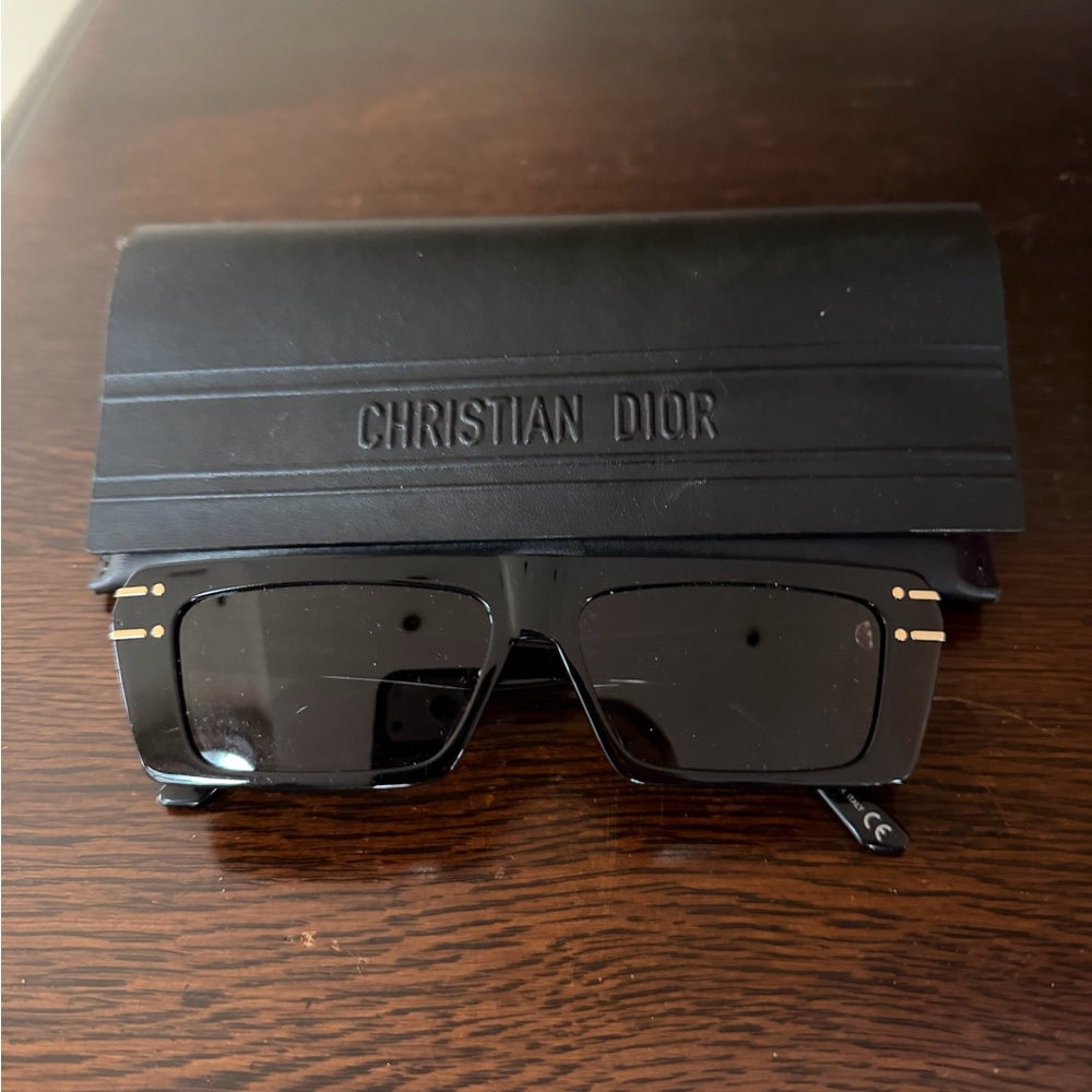 Dior Black Rectangular Sunglasses, S2u - image 1